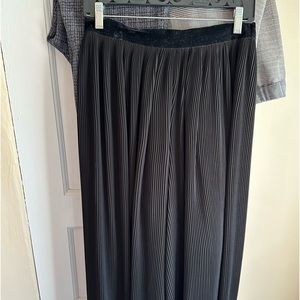 Zara black pleated palazzo pants